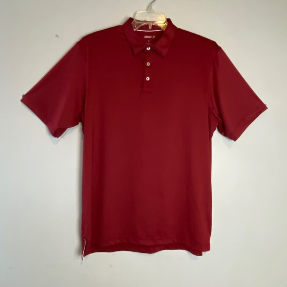Johnnie O Mens Large Red Short Sleeve Polo Shirt Golf Casual - Picture 4 of 8